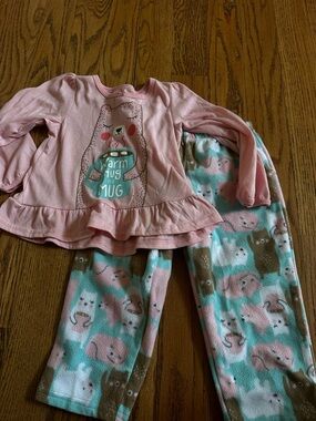Carters Kids Pink Bear 'Warm Hug' Pajama Set